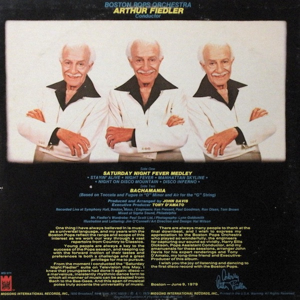 Boston Pops Orchestra , Arthur Fiedler - Saturday Night Fiedler | Midsong International (MSI 011) - 2 Boston Pops Orchestra , Arthur Fiedler - Saturday Night Fiedler | Midsong International (MSI 011) - 2