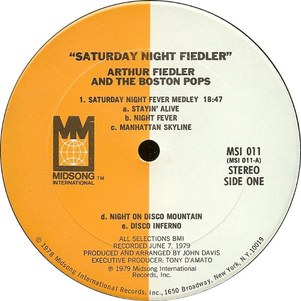 Boston Pops Orchestra , Arthur Fiedler - Saturday Night Fiedler | Midsong International (MSI 011) - 3 Boston Pops Orchestra , Arthur Fiedler - Saturday Night Fiedler | Midsong International (MSI 011) - 3
