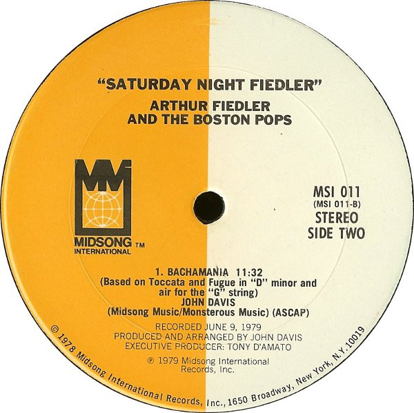 Boston Pops Orchestra , Arthur Fiedler - Saturday Night Fiedler | Midsong International (MSI 011) - 4 Boston Pops Orchestra , Arthur Fiedler - Saturday Night Fiedler | Midsong International (MSI 011) - 4