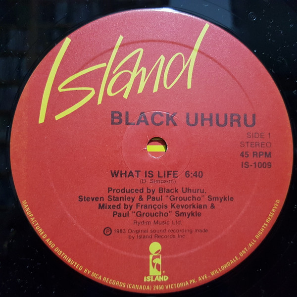 Black Uhuru - What Is Life | Island Records (IS-1009)