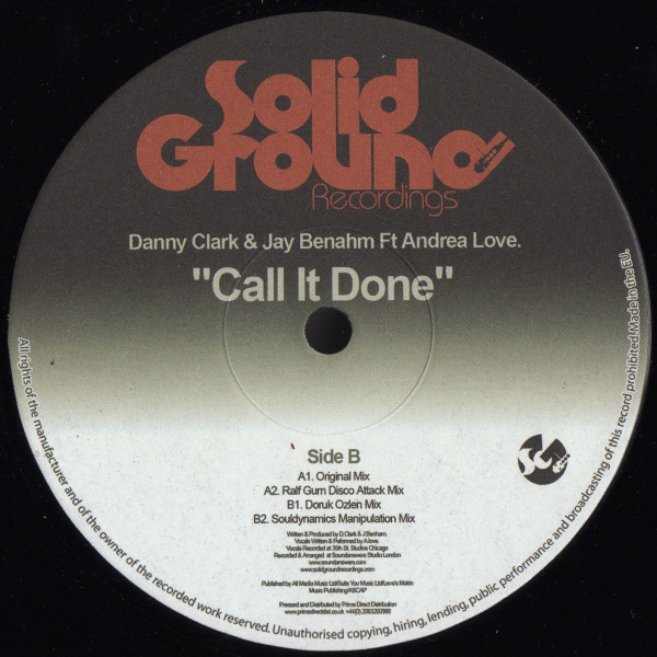 Danny Clark & Jay Benham Ft Andrea Love - Call It Done | Solid Ground Recordings (SGR 003) - main Danny Clark & Jay Benham Ft Andrea Love - Call It Done | Solid Ground Recordings (SGR 003) - main