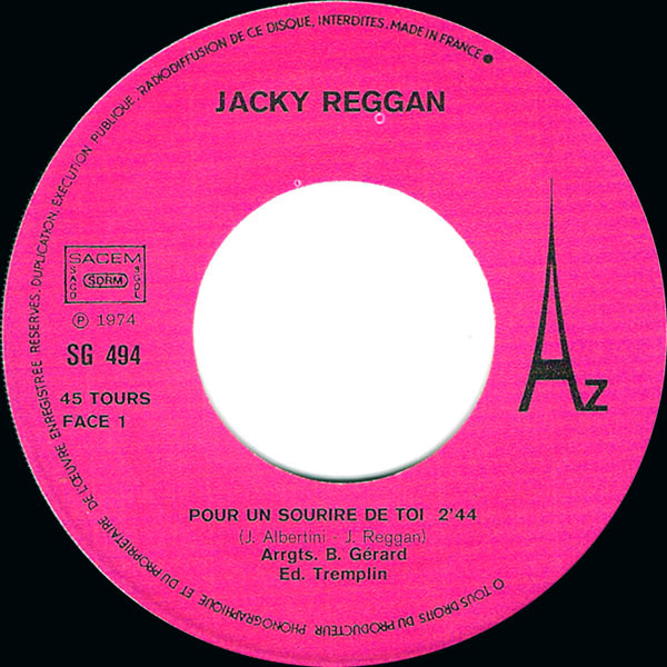 Jacky Reggan - Pour Un Sourire De Toi | Disc'Az (SG 494) - 3