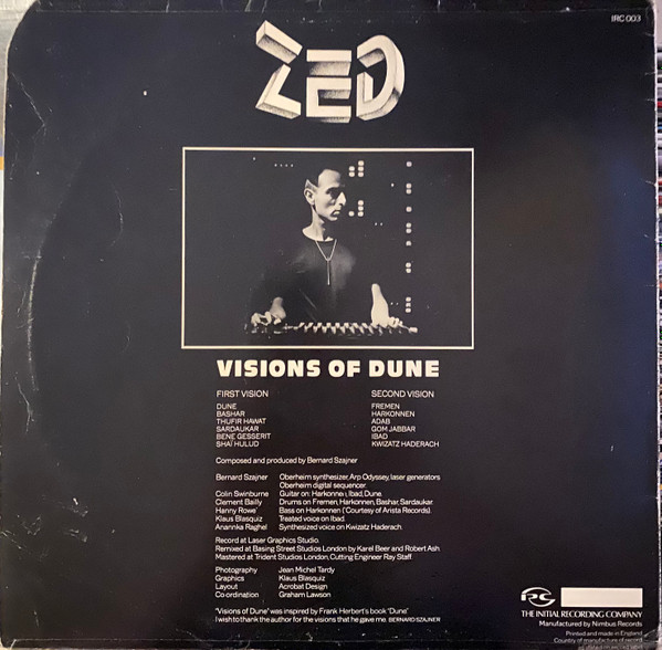 Zed - Visions Of Dune | The Initial Recording Company (IRC 003) - 3 Zed - Visions Of Dune | The Initial Recording Company (IRC 003) - 3