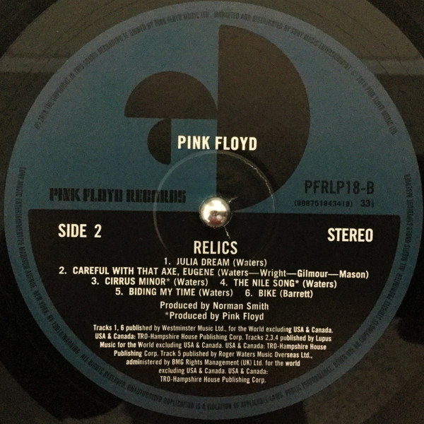 Pink Floyd - Relics | Pink Floyd Records (PFRLP18) - 2 Pink Floyd - Relics | Pink Floyd Records (PFRLP18) - 2