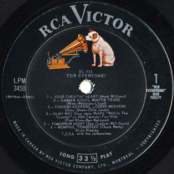 Elvis Presley - Elvis For Everyone! | RCA Victor (LPM-3450) - 3