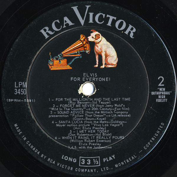 Elvis Presley - Elvis For Everyone! | RCA Victor (LPM-3450) - 4
