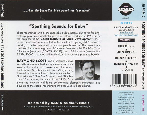 Raymond Scott - Soothing Sounds For Baby - Volume 1: 1 To 6 Months | Basta (30-9064-2) - 3 Raymond Scott - Soothing Sounds For Baby - Volume 1: 1 To 6 Months | Basta (30-9064-2) - 3