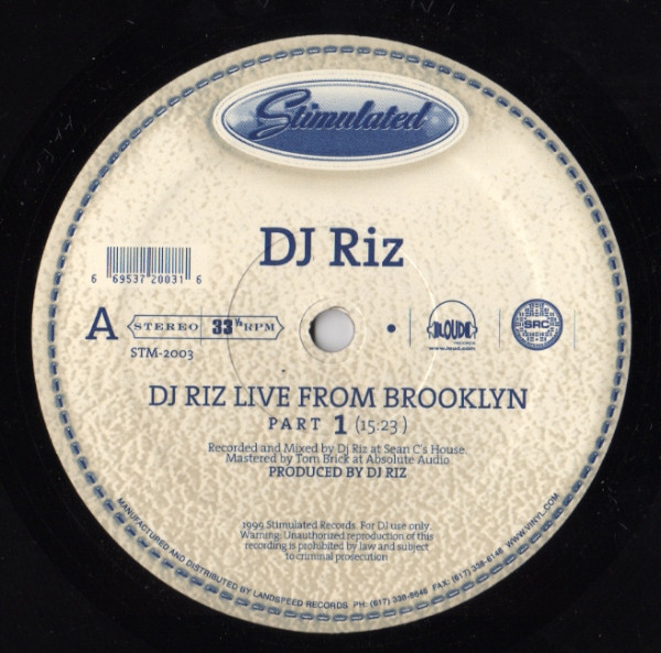 DJ Riz - Live From Brooklyn | Stimulated Records (STM-2003) - 2