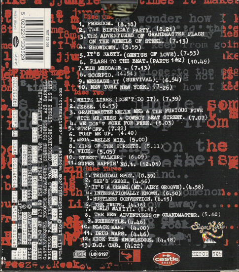 Grandmaster Flash , The Furious Five , Grandmaster Melle Mel - Back To The Old School. Adventures On The Wheels Of Steel. (20th Anniversary Sugar Hill Anthology) | Sequel Records (NXT CD 305) - 2 Grandmaster Flash , The Furious Five , Grandmaster Melle Mel - Back To The Old School. Adventures On The Wheels Of Steel. (20th Anniversary Sugar Hill Anthology) | Sequel Records (NXT CD 305) - 2