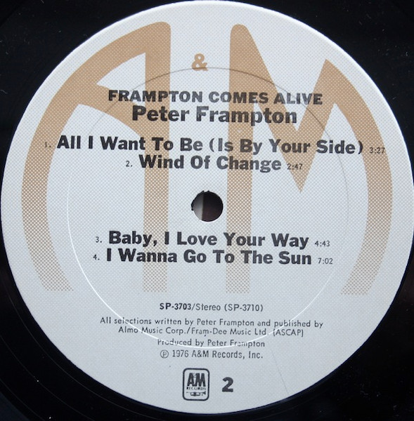 Peter Frampton - Frampton Comes Alive! | A&M Records (SP-3703) - 4 Peter Frampton - Frampton Comes Alive! | A&M Records (SP-3703) - 4