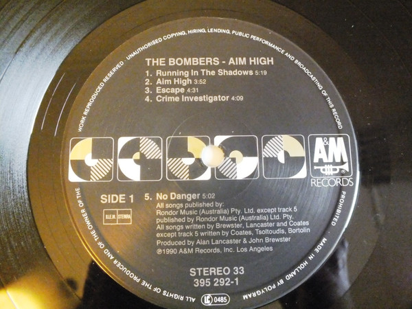 The Bombers - Aim High | A&M Records (395 292-1) - 3
