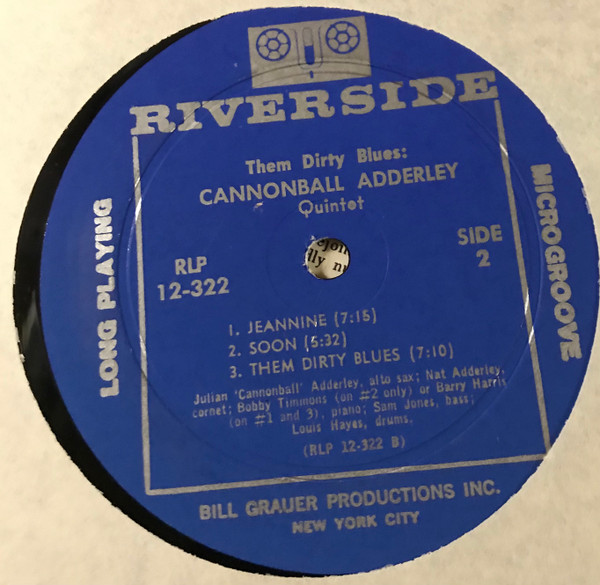 The Cannonball Adderley Quintet Featuring Nat Adderley - Them Dirty Blues | Riverside Records (RLP 12-322) - 3