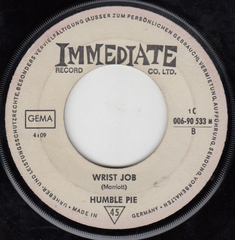 Humble Pie - Natural Born Bugie / Wrist Job | Immediate (1C 006-90 533 M) - 3