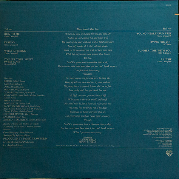Candi Staton - Young Hearts Run Free | Warner Bros. Records (BS 2948) - 2