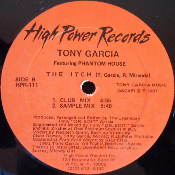 Tony Garcia Featuring Phantom House - The Itch | High Power Records (HPR-111) - main Tony Garcia Featuring Phantom House - The Itch | High Power Records (HPR-111) - main