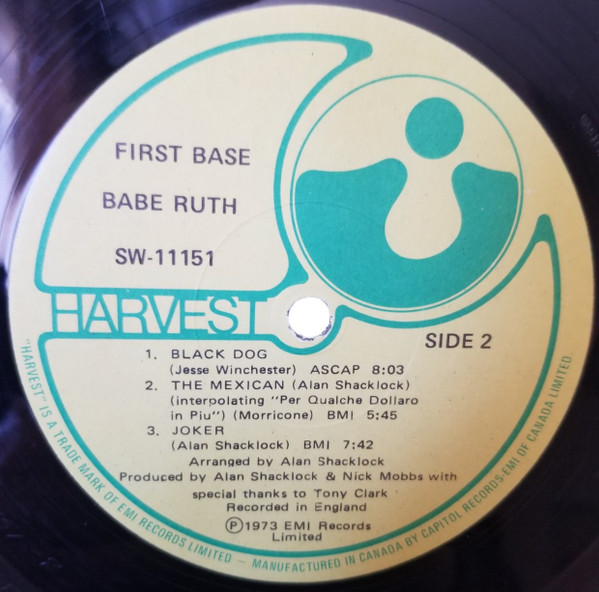 Babe Ruth - First Base [Vinyl] | Harvest (SW-11151) - 4