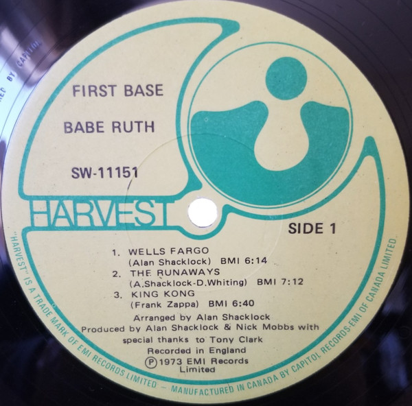 Babe Ruth - First Base [Vinyl] | Harvest (SW-11151) - 3