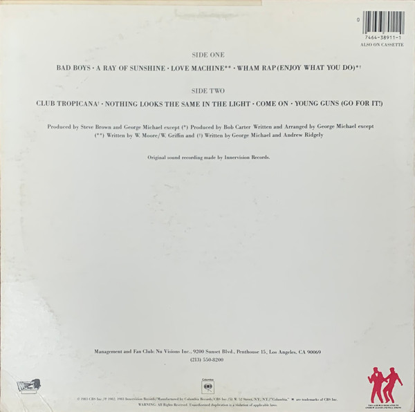 Wham! - Fantastic | Columbia (BFC 38911) - 2