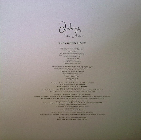 Antony And The Johnsons - The Crying Light | Rough Trade (RTRADLP443) - 4 Antony And The Johnsons - The Crying Light | Rough Trade (RTRADLP443) - 4
