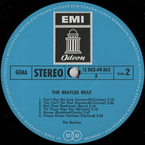 The Beatles - The Beatles Beat | Odeon (1C 062-04 363) - 4 The Beatles - The Beatles Beat | Odeon (1C 062-04 363) - 4