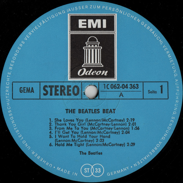 The Beatles - The Beatles Beat | Odeon (1C 062-04 363) - 3 The Beatles - The Beatles Beat | Odeon (1C 062-04 363) - 3
