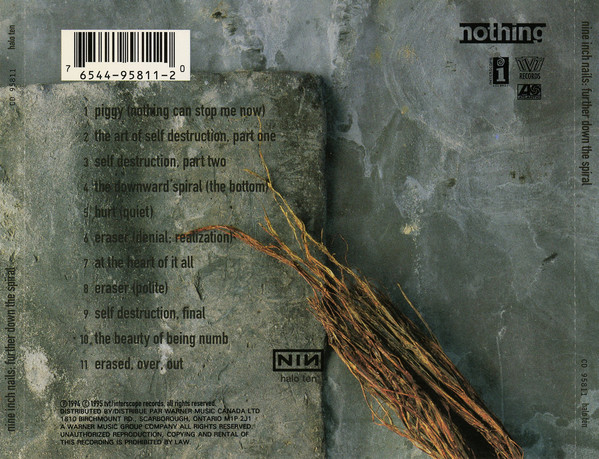 Nine Inch Nails - Further Down The Spiral [CD] | Nothing Records (CD 95811) - 2