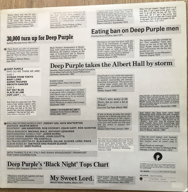 Deep Purple - Who Do We Think We Are | Purple Records (TPSA 7508) - 3
