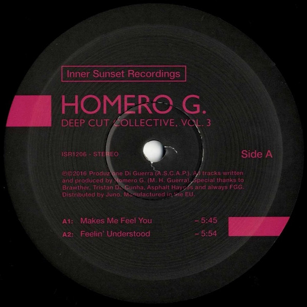 Homero G. - Deep Cut Collective, Vol. 3 | Inner Sunset Recordings (ISR1206)
