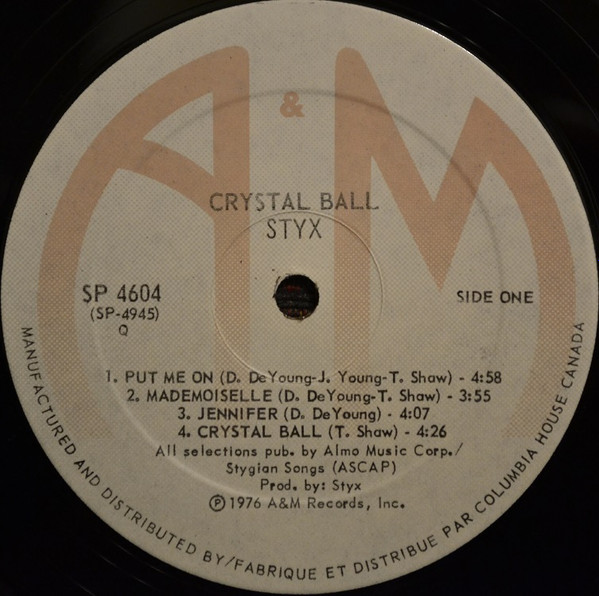 Styx - Crystal Ball | A&M Records (SP-4604) - 4 Styx - Crystal Ball | A&M Records (SP-4604) - 4