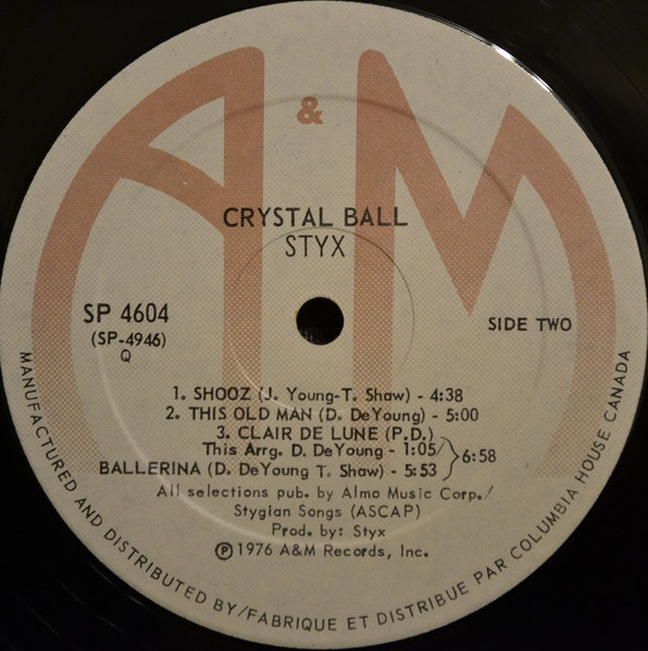 Styx - Crystal Ball | A&M Records (SP-4604) - 3 Styx - Crystal Ball | A&M Records (SP-4604) - 3