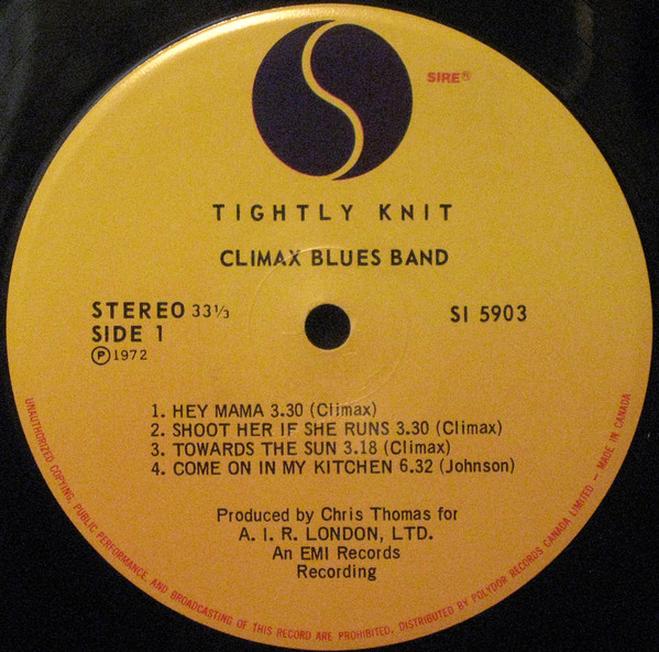 Climax Blues Band - Tightly Knit | Sire (SI 5903) - 3 Climax Blues Band - Tightly Knit | Sire (SI 5903) - 3