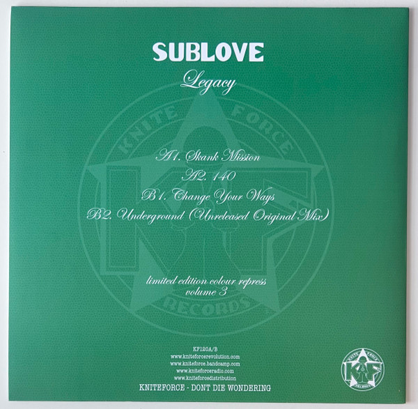 Sub Love - Legacy Volume 3 | Kniteforce Records (KF120) - 2