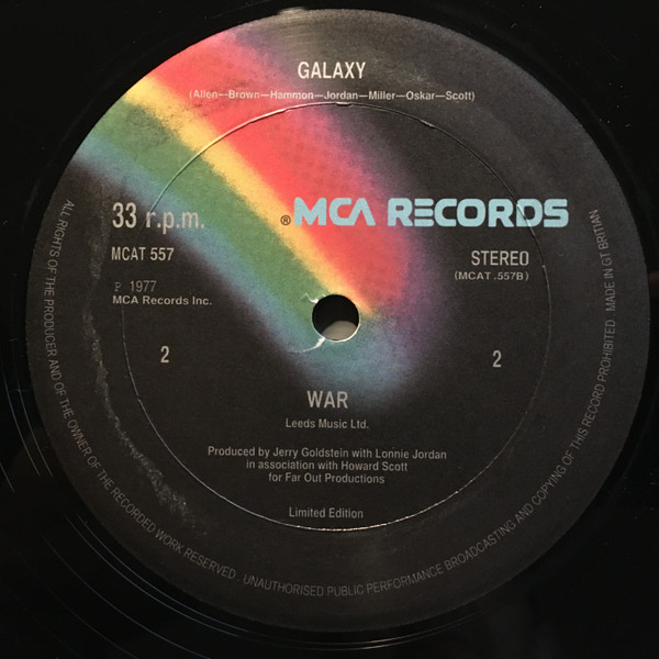 War - The World Is A Ghetto / Galaxy | MCA Records (MCAT 557) - 2