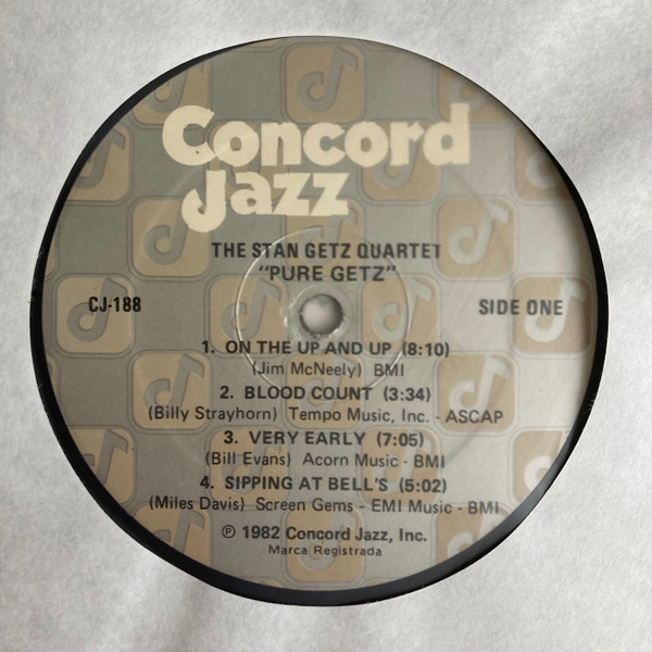 Stan Getz Quartet - Pure Getz | Concord Records (CJ-188) - 3 Stan Getz Quartet - Pure Getz | Concord Records (CJ-188) - 3