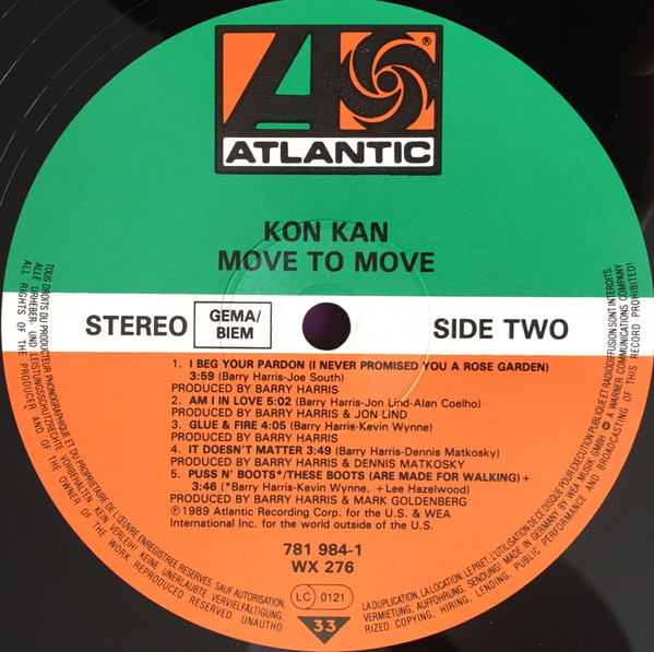 Kon Kan - Move To Move | Atlantic (WX 276) - 4 Kon Kan - Move To Move | Atlantic (WX 276) - 4