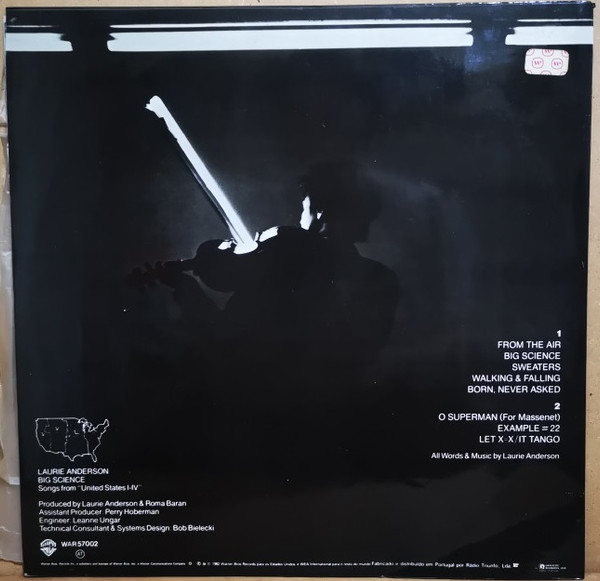 Laurie Anderson - Big Science | Warner Bros. Records (WAR 57002) - main