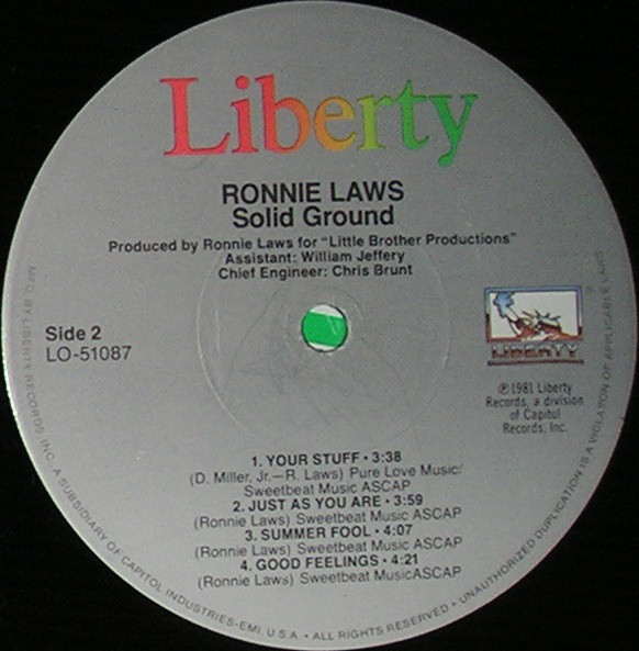 Ronnie Laws - Solid Ground | Liberty (LO-51087) - 4 Ronnie Laws - Solid Ground | Liberty (LO-51087) - 4