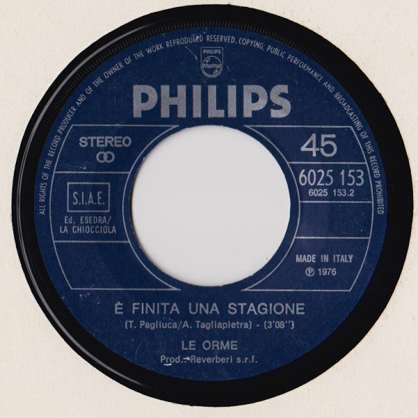 Le Orme - Canzone D'Amore | Philips (6025 153) - 4