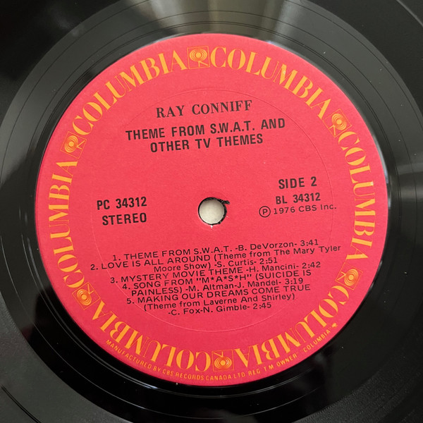 Ray Conniff - Theme From S.W.A.T.  And Other TV Themes [Vinyl] | Columbia (PC 34312) - 4