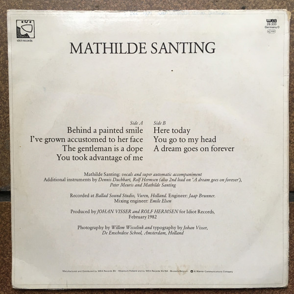 Mathilde Santing - Mathilde Santing | Idiot Records (WEA 28.333)