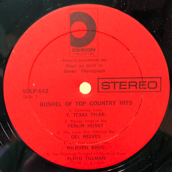 Various - Bushel Of Top Country Hits! | Design Records (DLP-642) - 3 Various - Bushel Of Top Country Hits! | Design Records (DLP-642) - 3