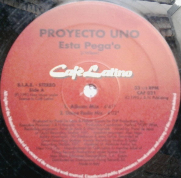 Proyecto Uno - Esta Pega'o | Café Latino (CAF 021) - 4 Proyecto Uno - Esta Pega'o | Café Latino (CAF 021) - 4