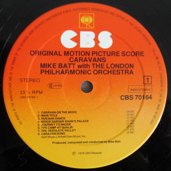 Mike Batt With London Philharmonic Orchestra - Caravans (Original Motion Picture Score) | CBS (CBS 70164) - 3