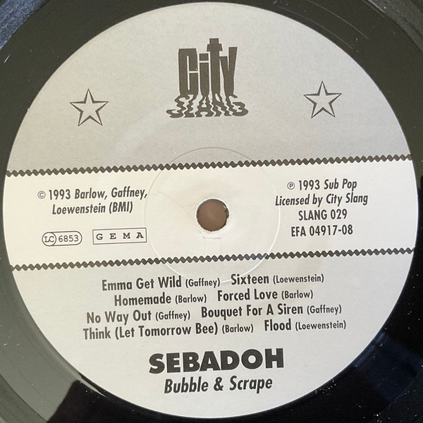 Sebadoh - Bubble & Scrape | City Slang (SLANG 029) - 4 Sebadoh - Bubble & Scrape | City Slang (SLANG 029) - 4