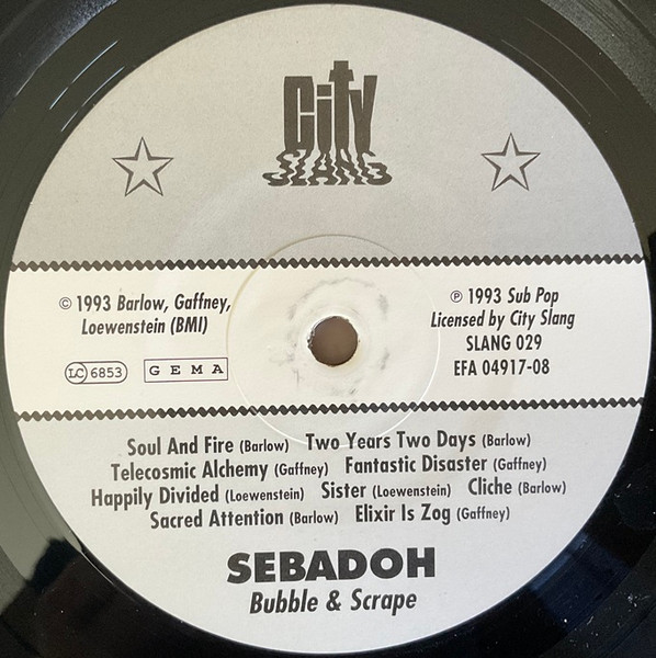 Sebadoh - Bubble & Scrape | City Slang (SLANG 029) - 3 Sebadoh - Bubble & Scrape | City Slang (SLANG 029) - 3