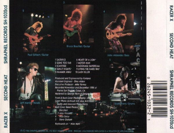 Racer X - Second Heat | Shrapnel Records (SH-1032cd) - 4