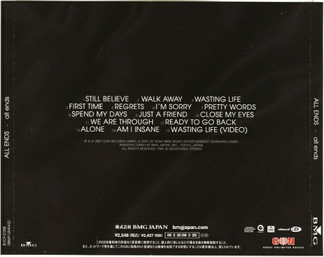 All Ends - All Ends | BMG (BVCP-21588) - 2