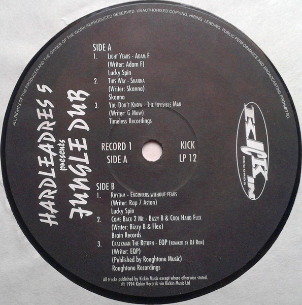 Various - Hardleaders 5 - Jungle Dub | Kickin Records (KICK LP 12) - 3