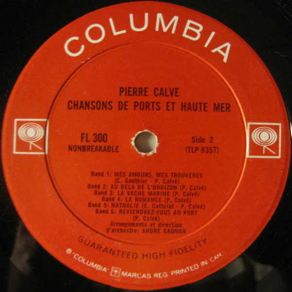 Pierre Calvé - Chansons De Ports Et Haute Mer | Columbia (FL 300) - 4