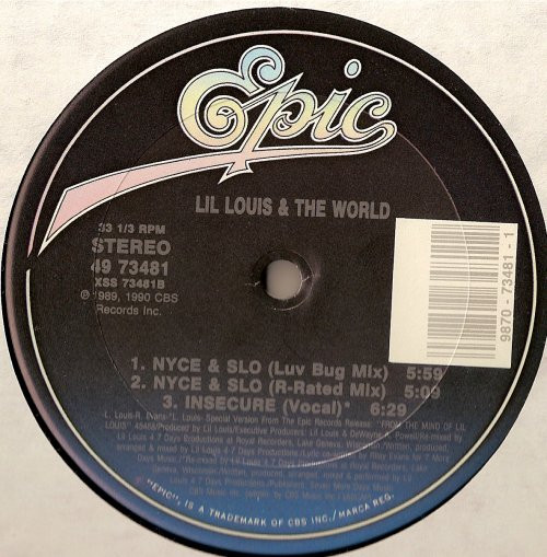 Lil' Louis & The World - Nyce & Slo | Epic (49 73481) - 4 Lil' Louis & The World - Nyce & Slo | Epic (49 73481) - 4